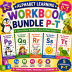 Alphabet Learning Worksheets P–T – Printable Letter Tracing & Phonics Activities for Kids Ages 3–6 | Digital PDF