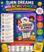 My Awesome Planner | Printable Kids Daily Planner PDF | 30-Day Planner Ages 7–12