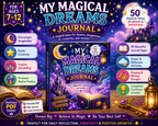 My Magical Dreams Journal for Kids – Printable Dream & Reflection Journal for Ages 7–12 | Digital PDF for Home & School