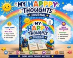 My Happy Thoughts Journal for Kids – Printable Gratitude & Reflection Journal for Ages 7–12 | Digital PDF for Home & School
