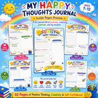 My Happy Thoughts Journal for Kids – Printable Gratitude & Reflection Journal for Ages 7–12 | Digital PDF for Home & School