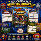 Super Hero Success Kids Planner – Printable Daily Planner for Kids Ages 7–12 | Goal Setting, Habit Tracker & Learning Workbook