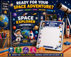 Space Explorer Kids Notebook – Printable Writing & Drawing Notebook for Kids Ages 7–12 | Digital PDF for School & Homeschool