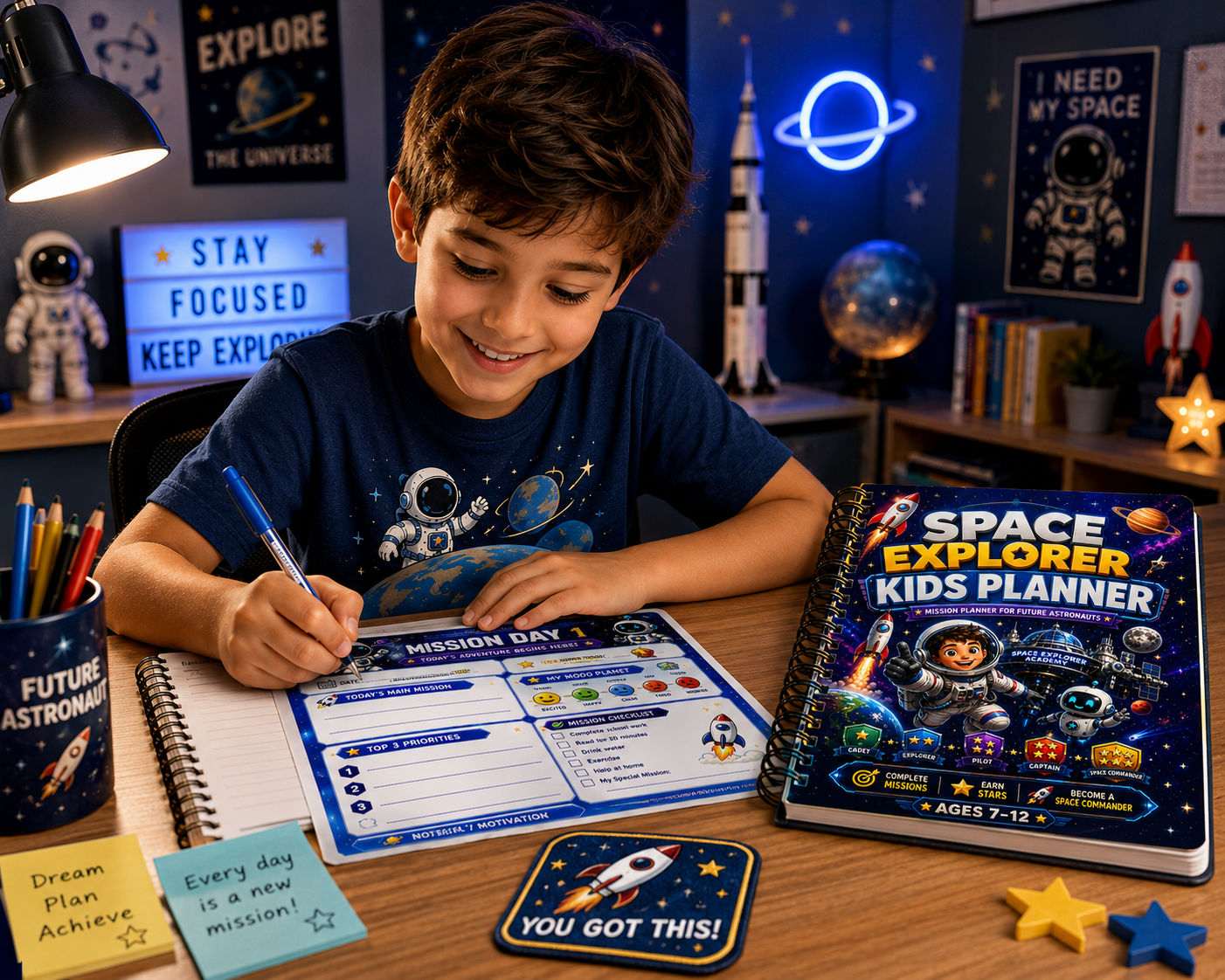 Space Explorer Kids Planner
