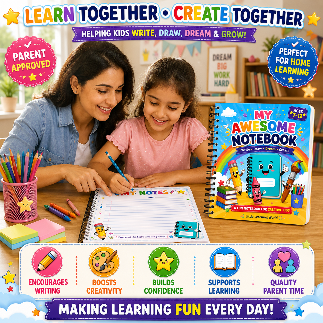My Awesome Notebook | Printable Kids Notebook PDF | Kids Learning World