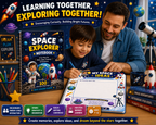 Space Explorer Kids Notebook – Printable Writing & Drawing Notebook for Kids Ages 7–12 | Digital PDF for School & Homeschool