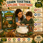 Dinosaur Explorer Kids Notebook – Printable Writing & Drawing Notebook for Kids Ages 7–12 | Digital PDF for School & Homeschool