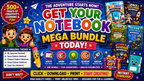 Kids Notebook Mega Bundle – 5 Printable Writing & Drawing Notebooks for Kids Ages 7–12 | Digital PDF Bundle