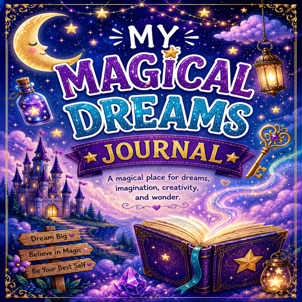 My Magical Dreams Journal for Kids – Printable Dream & Reflection Journal for Ages 7–12 | Digital PDF for Home & School