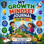 My Growth Mindset Journal for Kids – Printable Positive Thinking & Reflection Journal for Ages 7–12 | Digital PDF for Home & School