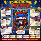 Super Hero Kids Notebook – Printable Writing & Drawing Notebook for Kids Ages 7–12 | Digital PDF for School & Homeschool