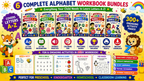 Alphabet Learning Mega Bundle A–Z – 5 Printable Letter Tracing & Phonics Worksheet Sets for Kids Ages 3–6 | Digital PDF Bundle