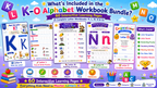 Alphabet Learning Worksheets K–O – Printable Letter Tracing & Phonics Activities for Kids Ages 3–6 | Digital PDF