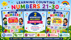 Number Learning Worksheets 21–30 – Printable Counting, Number Tracing & Math Activities for Kids Ages 3–6 | Digital PDF