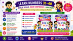 Number Learning Worksheets 31–40 – Printable Counting, Number Tracing & Math Activities for Kids Ages 3–6 | Digital PDF